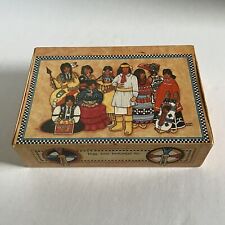 Vintage 80s School PENCIL BOX - Native American theme artist Crystal Collins picture