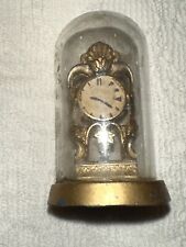 Old Miniature Dollhouse Gold Gilt Mantle Clock With Globe picture