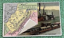 1889 Arbuckle’s Coffee West Virginia State Map Victorian Trade Card #57 picture