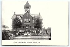 c1910 TELFORD PA TELFORD PUBLIC SCHOOL BUILDING CHILDREN FACULTY  POSTCARD P4083 picture