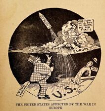 1914 WW1 Print U.S Food Monopoly Satire Higgins Art Antique Military Collectible picture