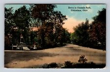 Columbus OH-Ohio, Scenic Drive In Goodale Park, Antique Vintage c1916 Postcard picture