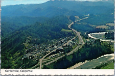 Garberville California Aerial 1975 Town South Fork Eel River Mountains picture