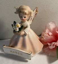 Vintage MARCH Black Eyed Angel Birthday Japan Figurine / 4