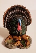 ~Thanksgiving Turkey Figurine~Eye Catching ~Real Life Colors~ Vintage Resin~ picture