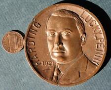1921 President Warren G. Harding Inauguration LARGE Metal Lucky Penny Souvenir-- picture