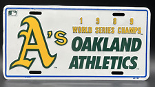 1989 WORLD SERIES CHAMPS OAKLAND ATHLETICS MLB BOOSTER License Plate picture