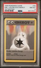PSA 8 NM/MT 1999 POKEMON GAME 96 DOUBLE COLORLESS ENERGY 1ST EDITION ENGLISH picture