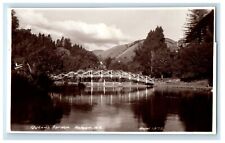 c1940's Queen Garden Bridge Nelson New Zealand RPPC Photo Vintage Postcard picture