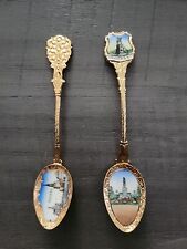Pair Of Mockba Moscow Russia Souvenir Spoons 5.25