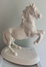 Vtg WIEN KERAMOS Austrian Porcelain Figurine Rearing Horse White Stallion Lg 15” picture