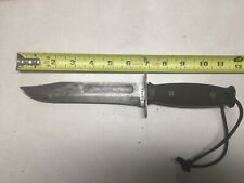 Vintage U.S.M.C. KA-BAR Fixed Blade Fighting Military Knife W/ Lanyard No Sheath picture