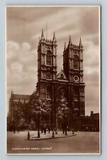 RPPC London United Kingdom, Westminster Abbey, Vintage Postcard picture