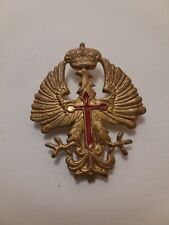 VTG PRESSED INSIGNA Russian Imperial Crest Eagle Military Cap Hat picture