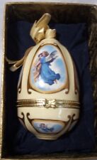 Mr Christmas Valerie Parr Hill Musical Egg Christmas Angels Ornament Trinket Box picture