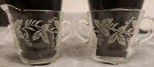 Vintage Bartlett Collins Frosted Grape Vine Pattern Cream and Sugar Set Silver  picture