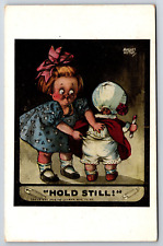 Humor c1908 Two Kids Hold Still Vintage Ullman Postcard picture