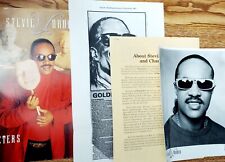 RARE STEVIE WONDER Publicity Photo & MOTOWN Press Release 1980's CHARACTERS picture