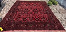 8x10 PERSIAN RUG antique red oriental turkish vtg red woven large living room picture