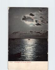 Postcard Moonlight on Boston Harbor Massachusetts USA picture