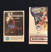 Summer 1971 DISNEYLAND Guide & Summer Scene Front Gate Info Guides, Both MINT. picture
