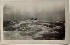 RPPC Ship at Sea The Minnesota Trying to Hide Real Photo Postcard c1910 picture