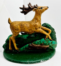 Vintage Midwest Importers Of Cannon Falls - Running Elk Cast Iron Doorstop picture