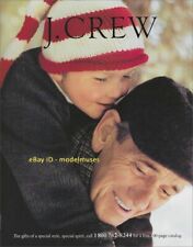 vintage J. CREW 1-Page PRINT AD Fall Winter 1995 cute little boy with grandpa picture