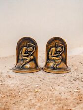 Antique Bronze Finish 1930's Bookends Titled LOST HOPE By Kronhein & Oldenbusch picture