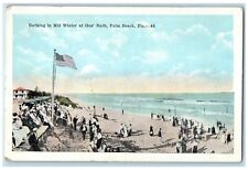 c1920 Bathing Mid Winter Gus Bath Palm Beach Florida FL Vintage Antique Postcard picture