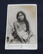 Native American Indian TATTOO Woman Cabinet Card PHOTOGRAPH Council Bluffs Iowa picture
