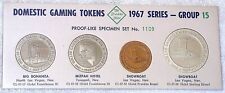 Vintage Proof-Like Franklin Mint 1967 Series Domestic Gaming Tokens Group 15 picture