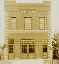 Rare 1909 RPPC Postcard Towner North Dakota City Hall Fire Department Villard ND picture