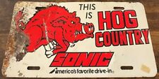 This Is Hog Country License Plate University of Arkansas Sonic Drive In Go Hogs picture