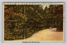 Elwood IN-Indiana, General Greetings Path, Antique, Vintage c1946 Postcard picture