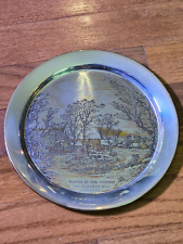 Danbury Mint Currier & Ives plate - Winter In The Country, The Old Grist Mill picture