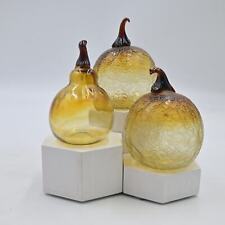 Vintage Mid Century Modern Blow Pears Fruit Set Of 3 picture