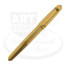 Preowned Cartier Pasha Gold with Sapphire Fountain Pen picture