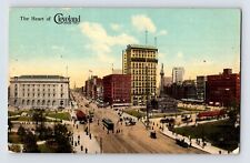 Postcard Ohio Cleveland OH Downtown Aerial 1912 Posted Divided Back picture
