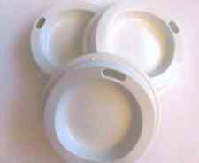 New Lot Of 3 Starbucks Reusable Hot Cup Replacement White Lids picture