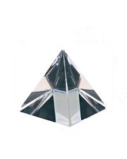 Pure Crystal Triangle Paperweight Gift Home Decor Glass Art Table top Designed picture