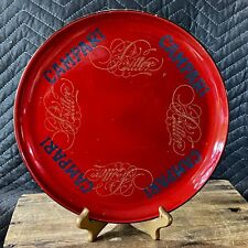 3 Electric Red Vintage Campari Bitter Aperitif Cocktail Server Trays Mid Century picture