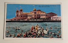 Great Salt Lake UT New Saltair Pavilion Try To Sink Sign Postcard c1930 picture