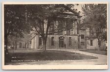 Edwardsville Illinois~Old Court House Nestled Behind Summer Shade Trees~c1910 PC picture