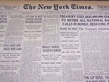 1935 MARCH 11 NEW YORK TIMES - MIRACLE CHANGES SILVER TO CADMIUM - NT 2019 picture