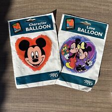 Vtg Mickey Unlimited Mickey Minnie Mouse I Love You Character Balloon Helium Nos picture