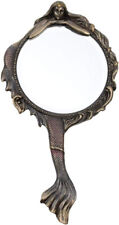 Mermaid Hand Held Vintage Style Vanity Mirror Antique Bronze Finish 76964 picture