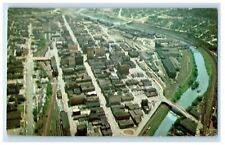 c1960s Aerial View of the Heart of Youngstown Ohio OH Unposted Postcard picture
