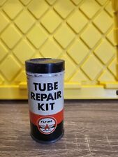 Vintage Flying  A Rubber Tire Tube Repair Kit In Tin Can Tide Water Oil Company picture