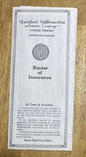 Vintage 1952 Universal Underwriters Insurance Company Binder Kansas City Auto picture